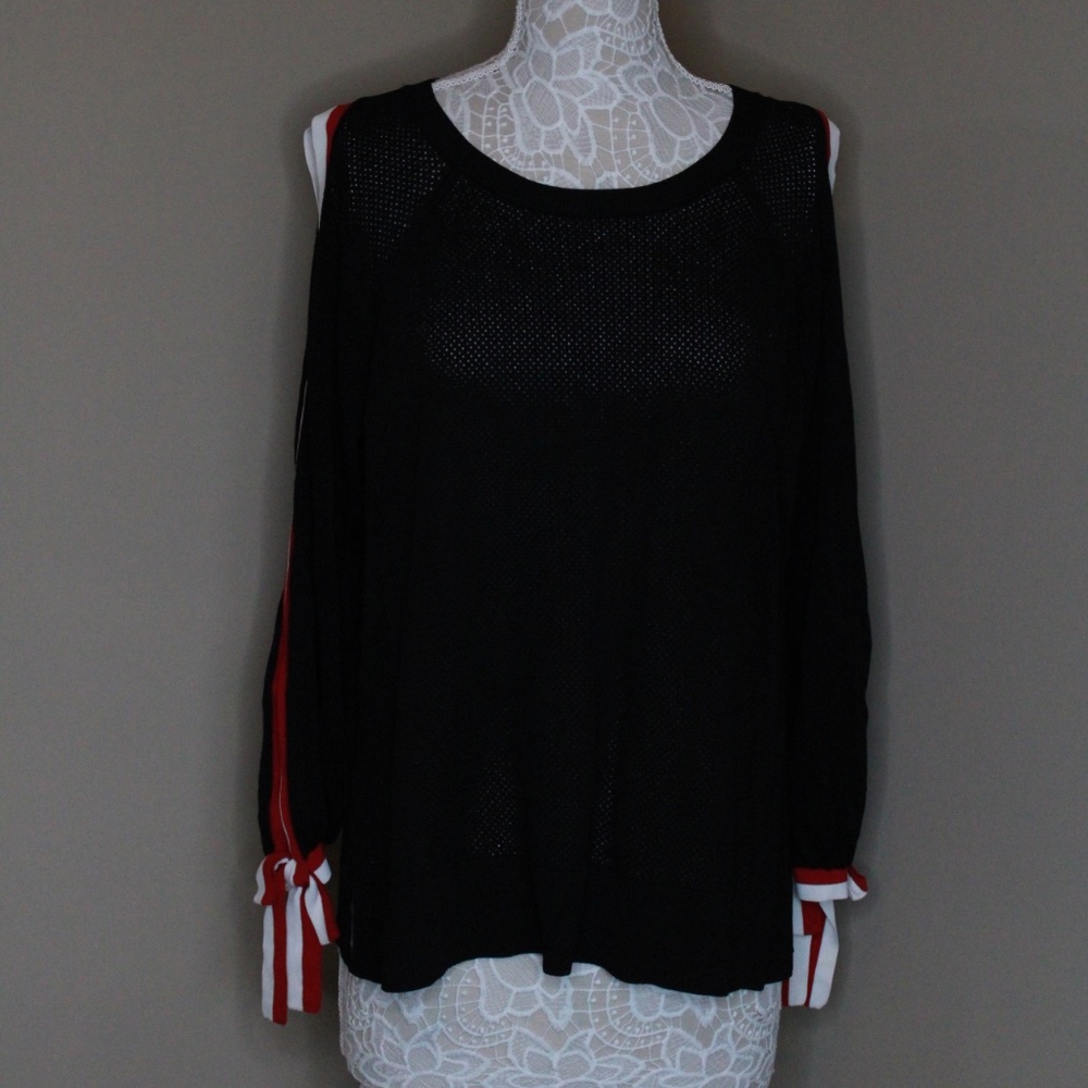 Knit Cold-Shoulder Top